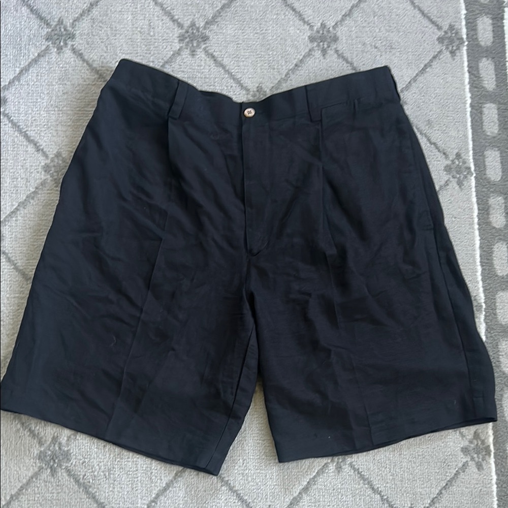 Cubavera Black Flat Front Shorts Versatile Style